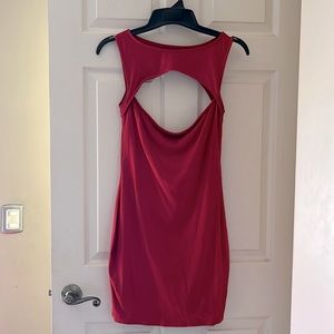 Red Sexy Dress - satin-like fabric